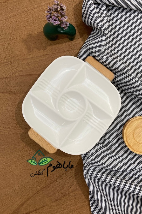 اردوخوری دسته چوبی سرامیک وینسم بزرگ