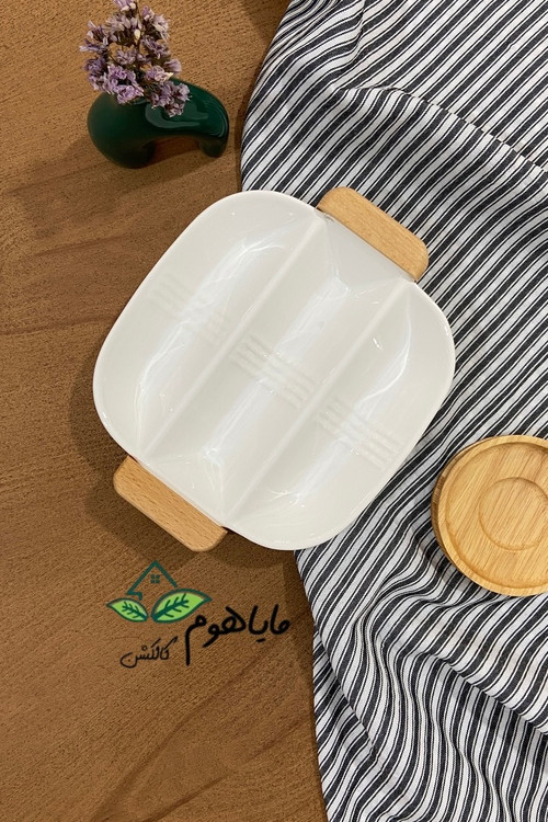 اردوخوری دسته چوبی سرامیک وینسم متوسط