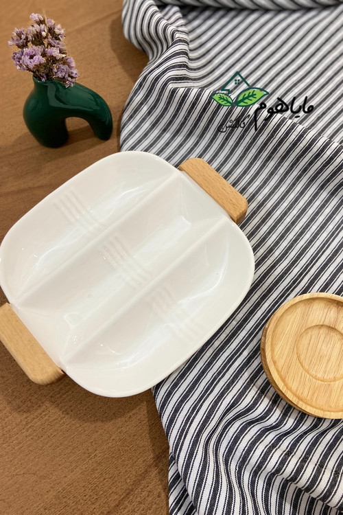 اردوخوری دسته چوبی سرامیک وینسم متوسط