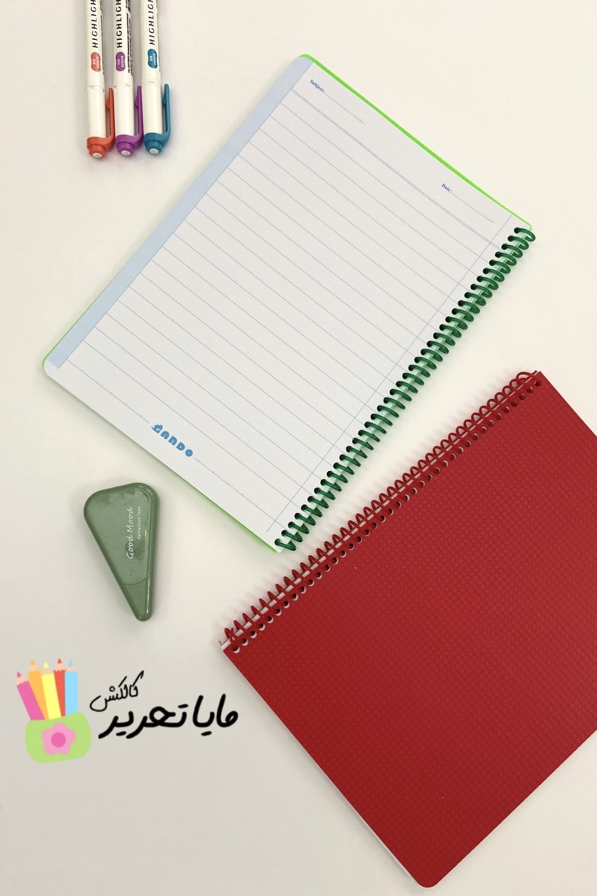دفتر خط دار 50 برگ قاب دار برند گاندو
