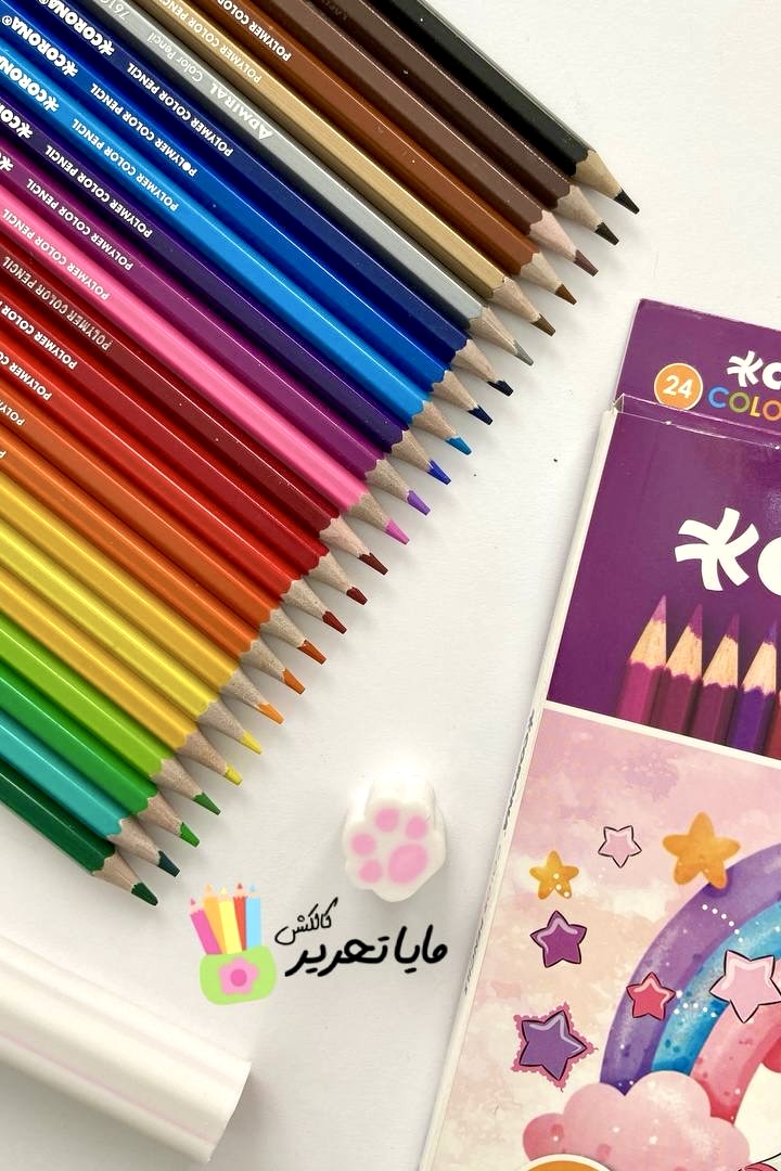 مداد رنگی 24 رنگ برند Corona