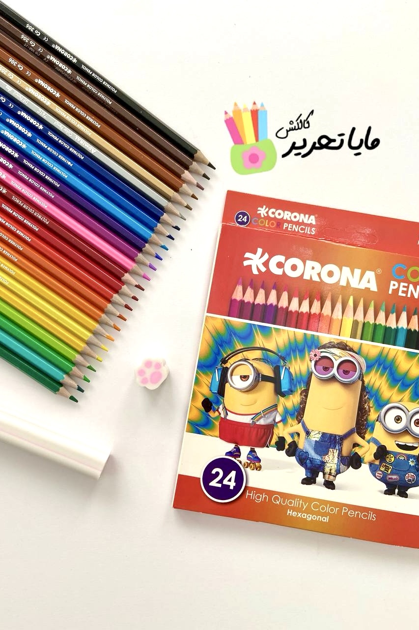مداد رنگی 24 رنگ برند Corona