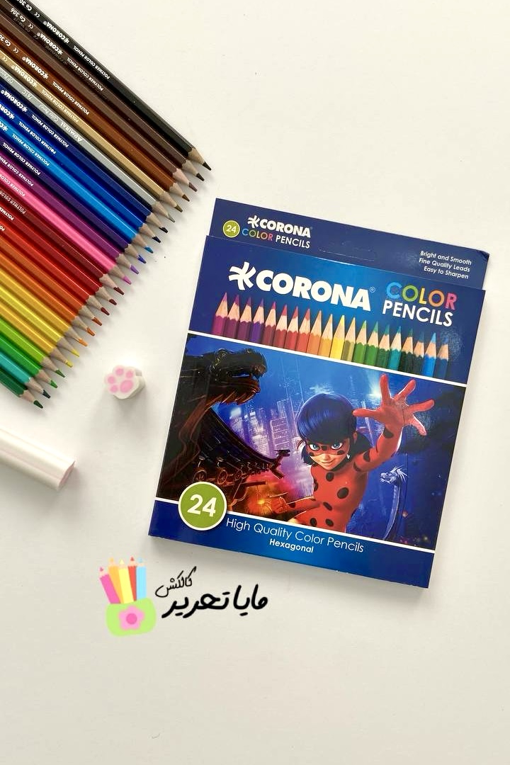 مداد رنگی 24 رنگ برند Corona