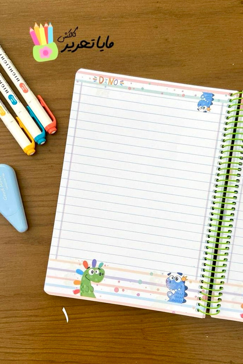 دفتر خط دار 100 برگ جلد سخت حاشیه دار سویل