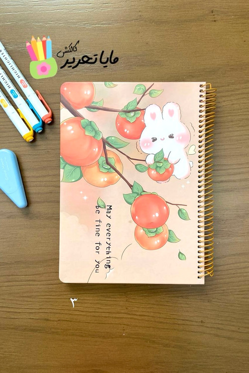 دفتر خط دار 100 برگ جلد سخت حاشیه دار سویل