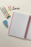 دفتر خط دار 100 برگ جلد سخت پاستلی سویل