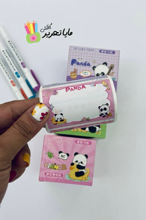 برچسب نام و نام خانوادگی رولی جعبهدار مدل پاندا