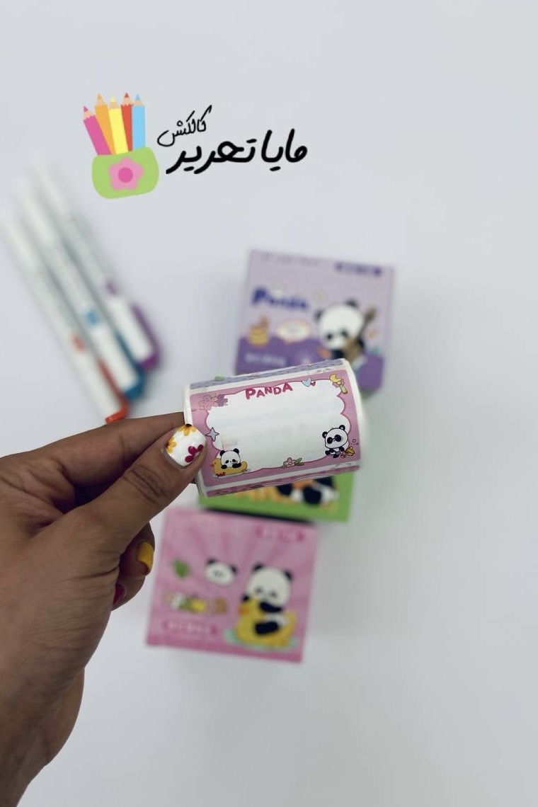 برچسب‌ نام و نام خانوادگی رولی جعبه‌دار مدل پاندا
