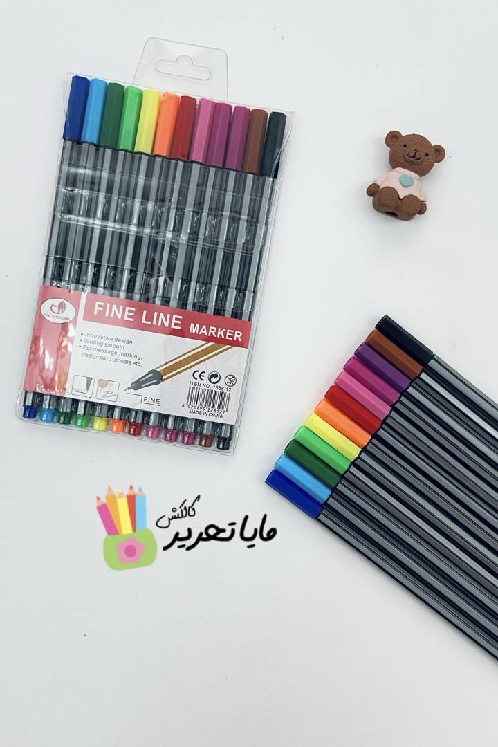روان نویس نوک نمدی 12 رنگ fineliner