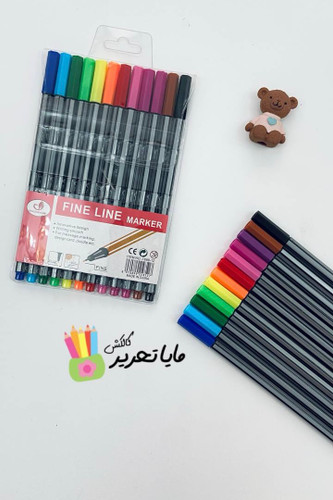 روان نویس نوک نمدی 12 رنگ fineliner