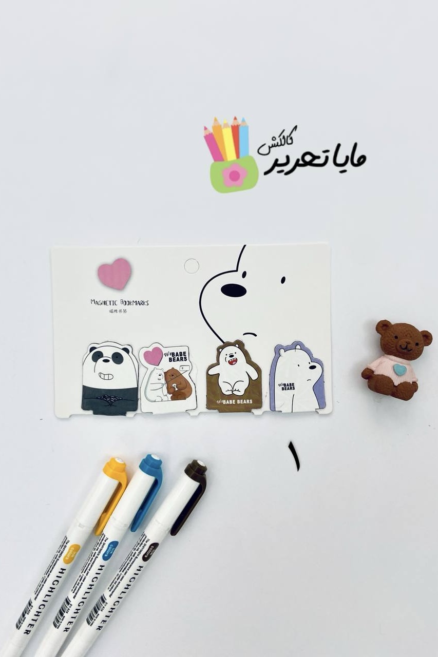 ست ۴ عددی بوک مارک مگنتی طرح سه کله پوک