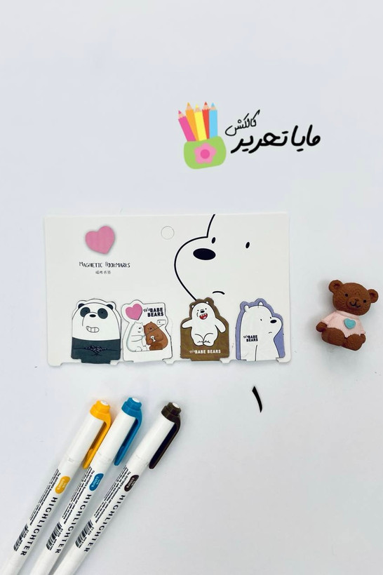 ست ۴ عددی بوک مارک مگنتی طرح سه کله پوک