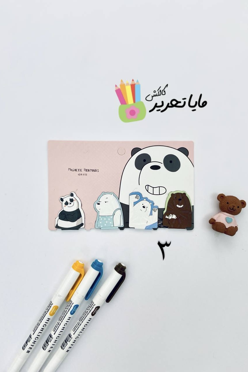 ست ۴ عددی بوک مارک مگنتی طرح سه کله پوک