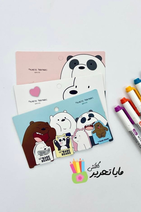 ست ۴ عددی بوک مارک مگنتی طرح سه کله پوک