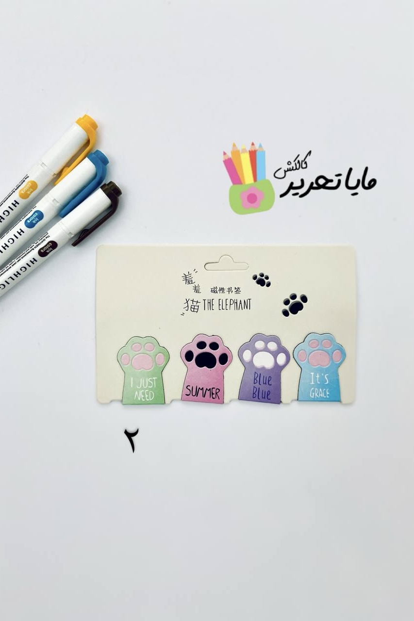 ست ۴ عددی بوک مارک مگنتی طرح پنجه گربه