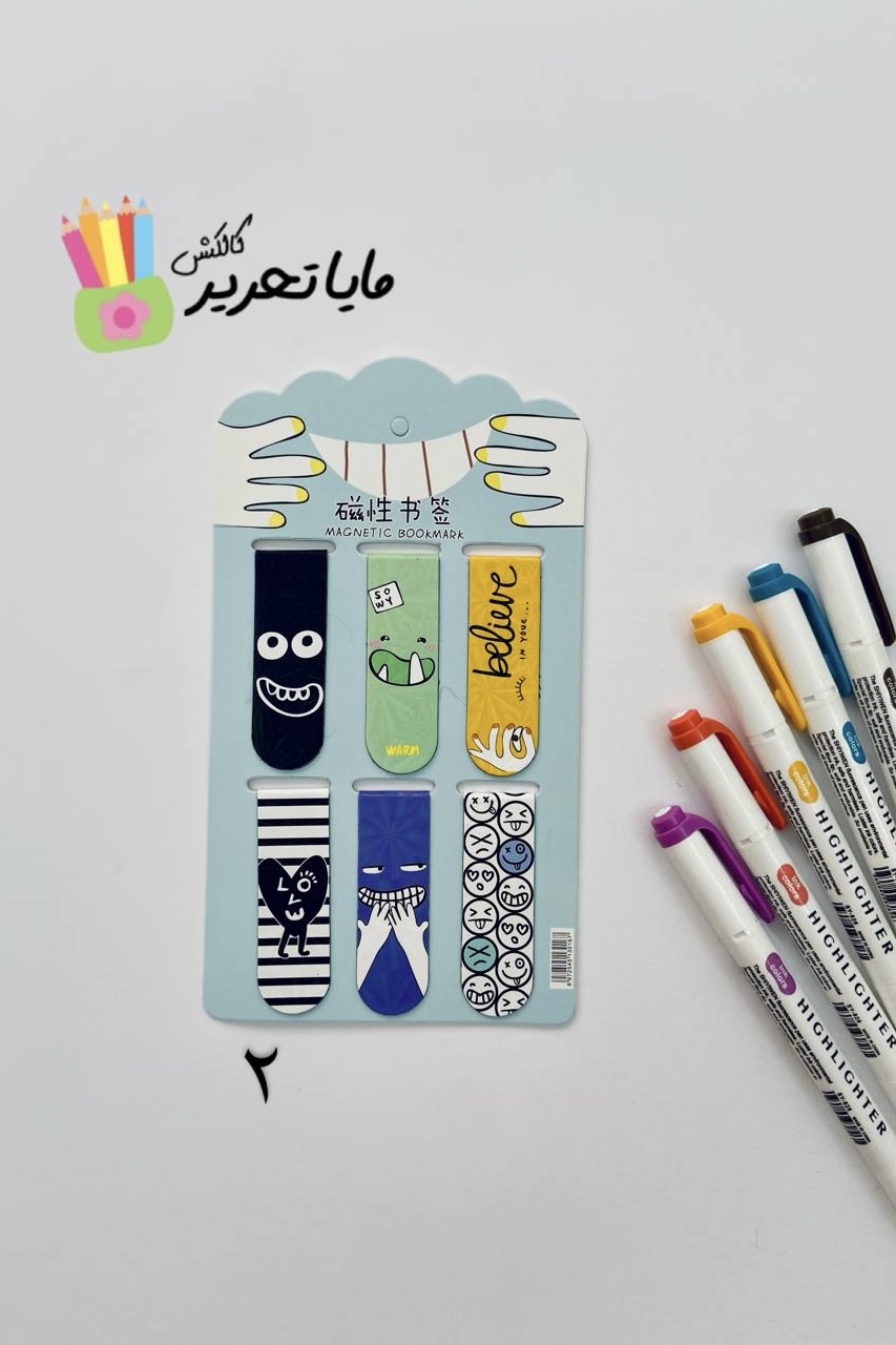 ست ۶ عددی بوک مارک مگنتی طرح ایموجی