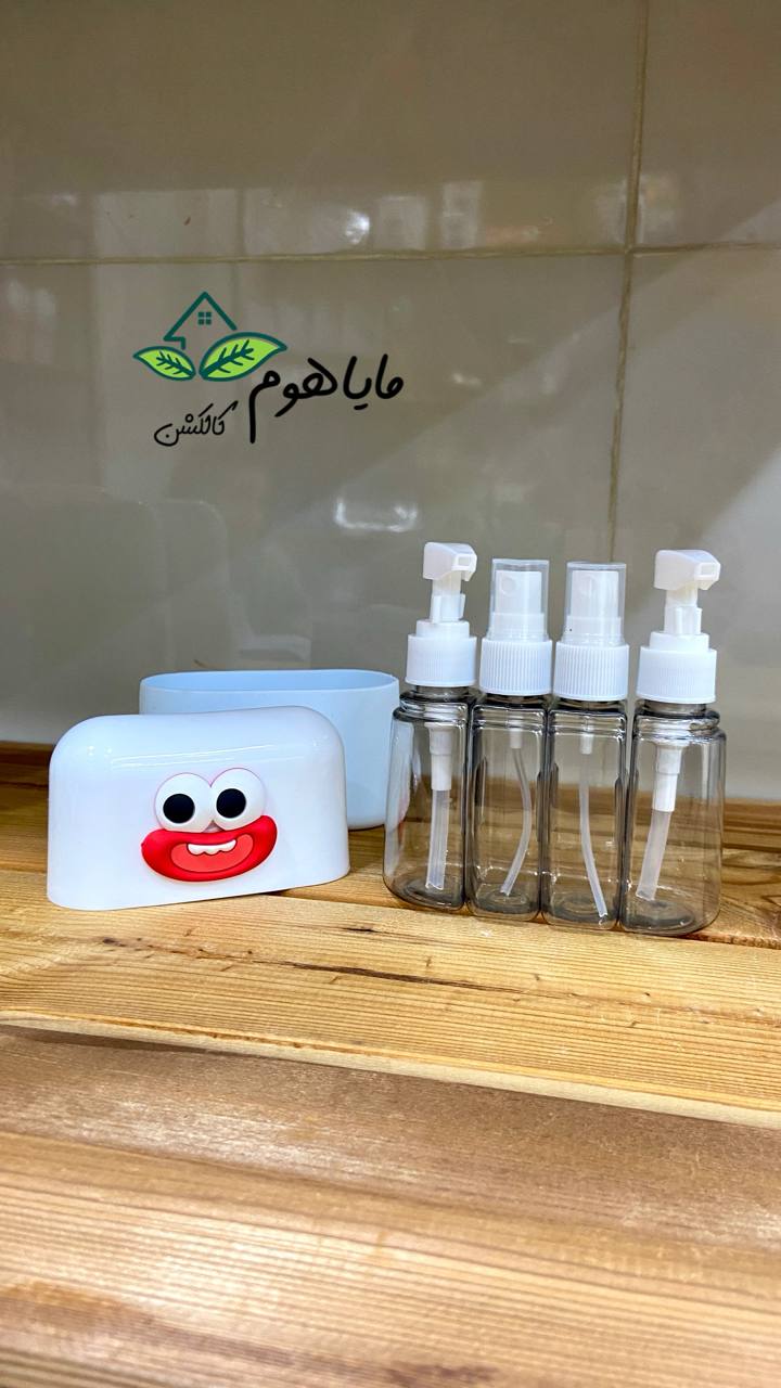 پک بهداشتی مسافرتی چهار تایی همراه با قیف و برچسب