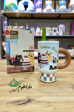 تراول ماگ 1 لیتر دسته دار و نی دار تامبلر cake party طرح گربه برند دیلر DILLER
