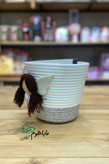 سطل زباله قيطان دوزي شده مدل فرشته