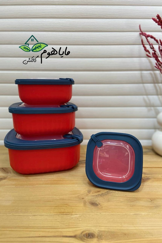 ظرف نگهدارنده آنکسیا مدل هایلین مربع مجموعه 4 عددی
