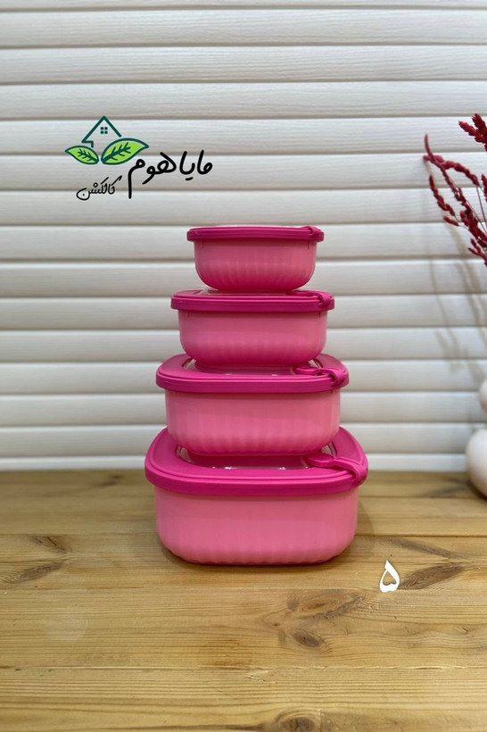 ظرف نگهدارنده آنکسیا مدل هایلین مربع مجموعه 4 عددی