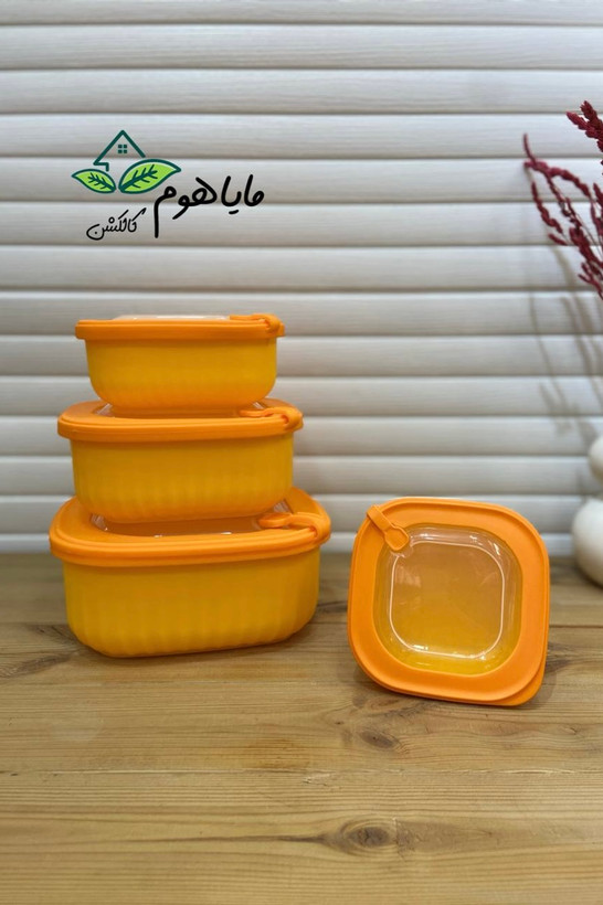 ظرف نگهدارنده آنکسیا مدل هایلین مربع مجموعه 4 عددی