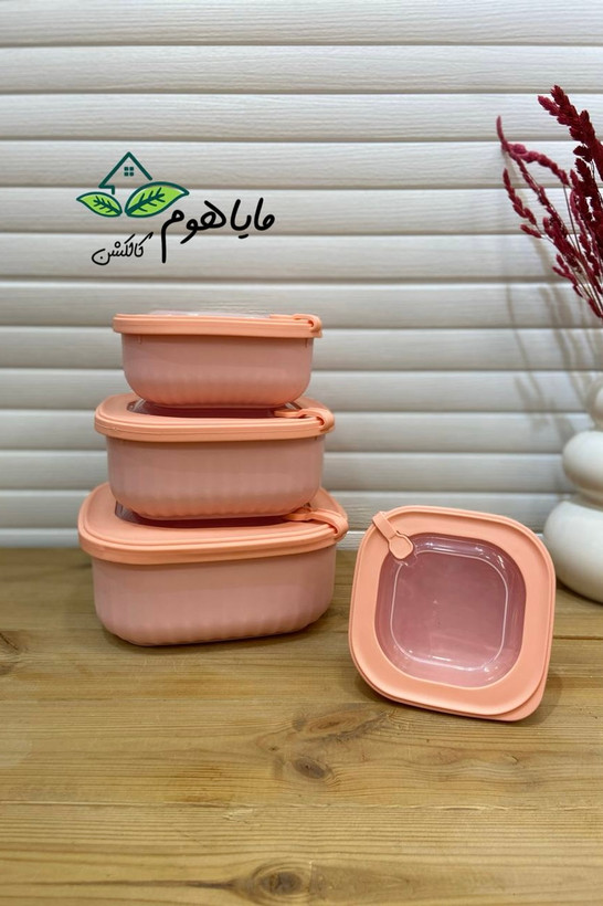 ظرف نگهدارنده آنکسیا مدل هایلین مربع مجموعه 4 عددی