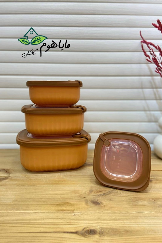 ظرف نگهدارنده آنکسیا مدل هایلین مربع مجموعه 4 عددی
