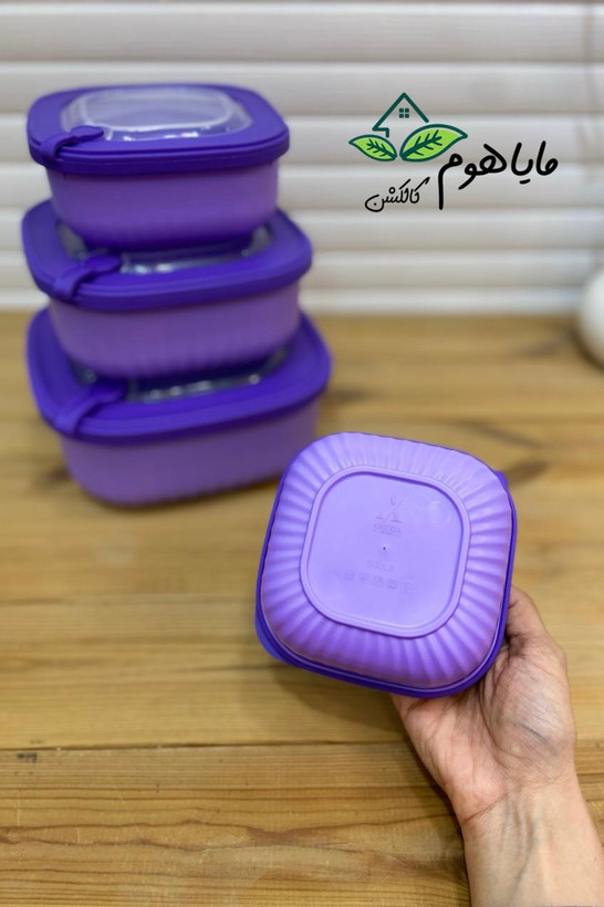 ظرف نگهدارنده آنکسیا مدل هایلین مربع مجموعه 4 عددی